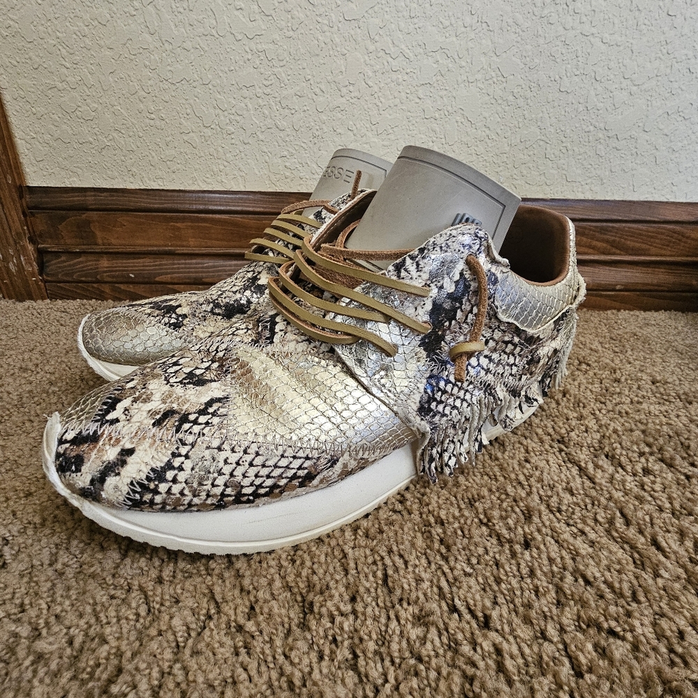 Esseutesse Lamb Leather Python Snake Sneakers Siz… - image 5